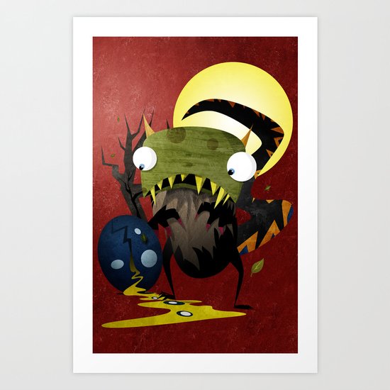 Who Cracked That Egg? Art Print