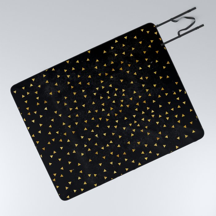 Modern Popular Gold Triangles Collection Picnic Blanket