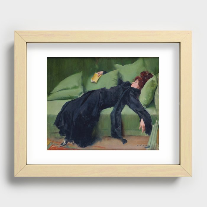 Decadent Young Woman after the Dance Recessed Framed Print