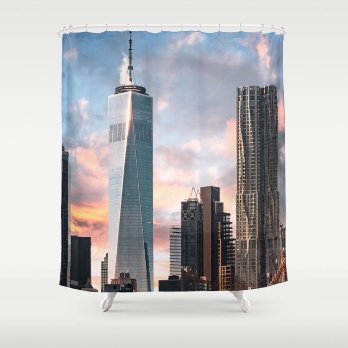 New York City Sunset Shower Curtain