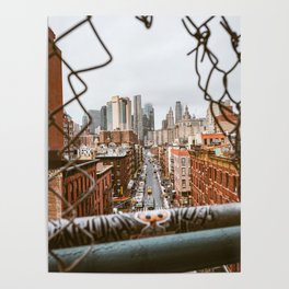 NYC Through the Fence | Travel Photography in New York City Poster
