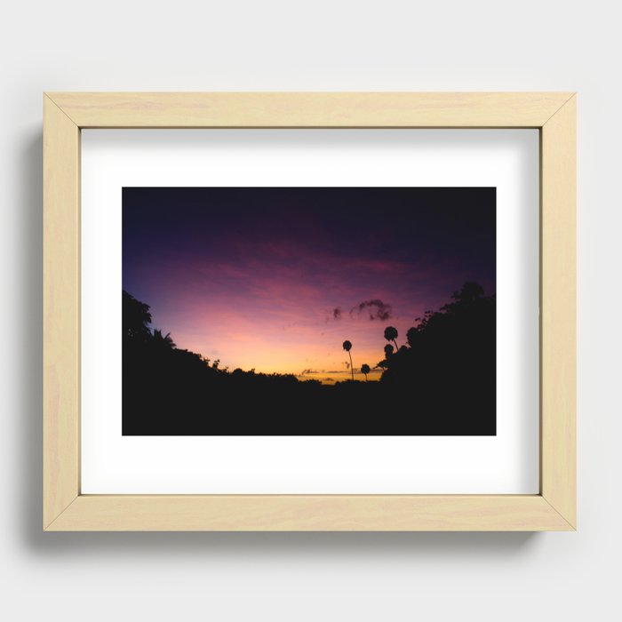 Beautiful Multi Colored Sunset Recessed Framed Print