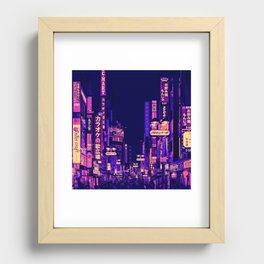 Neon City Alley Recessed Framed Print