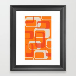 Retro Orange MCM Layered Boxes Print Framed Art Print