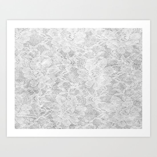 White Lace Art Print