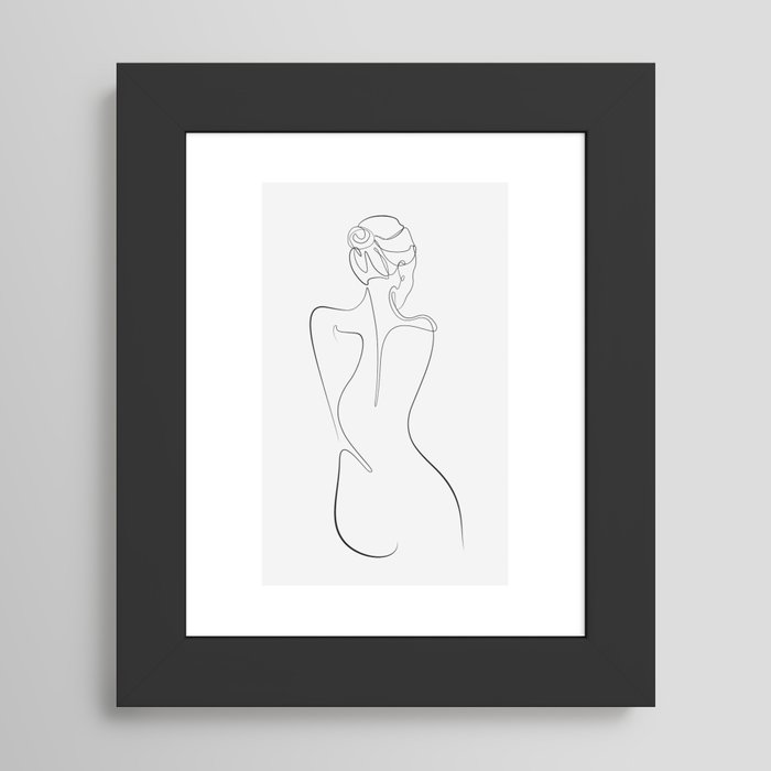 Abstract Female Nude Drawing Wall Art Female Figure Poster Art Print Minimalist Woman Body Print