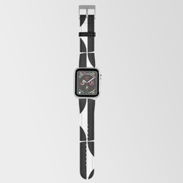 Black and White Geometric Abstraction Apple Watch Band