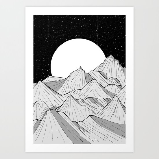 Big moon mounts Art Print