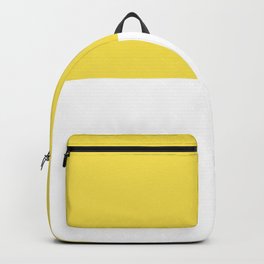 Sunshine Yellow And White Split in Horizontal Halves Backpack | Two, Split, Horizontal, Solid, Color, Minimal, Half, 2, Pattern, Pantone 