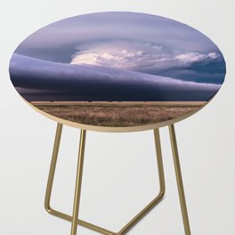 Wing Span - Supercell Thunderstorm Spans Horizon on Stormy Spring Evening in Texas Side Table