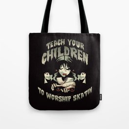 Teach Your Children to Worship Skatin Roller Derby Art - Pink Tote Bag