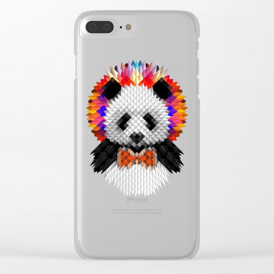 Geo Panda Clear iPhone Case