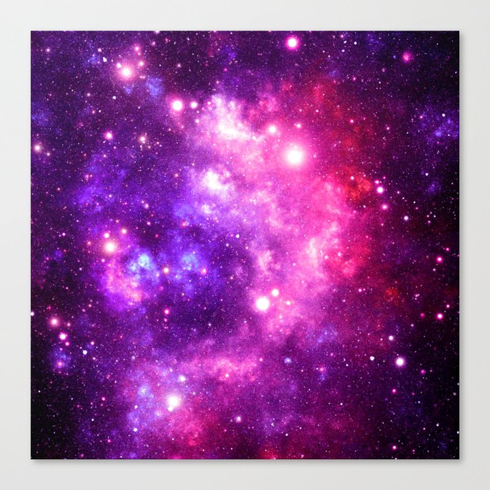 Purple Hot Pink Galaxy Nebula Canvas Print