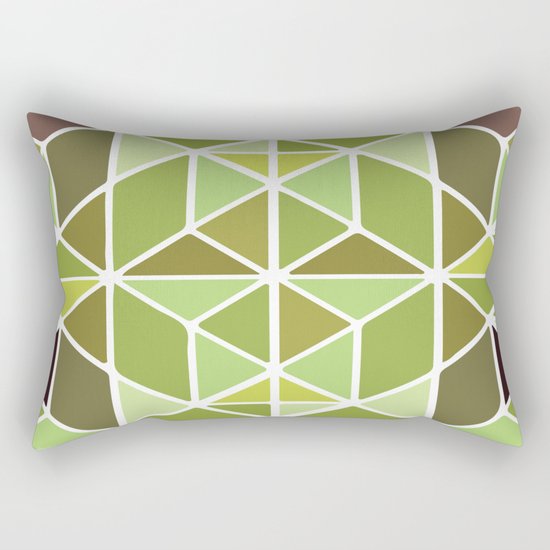 Green Mosaic Rectangular Pillow