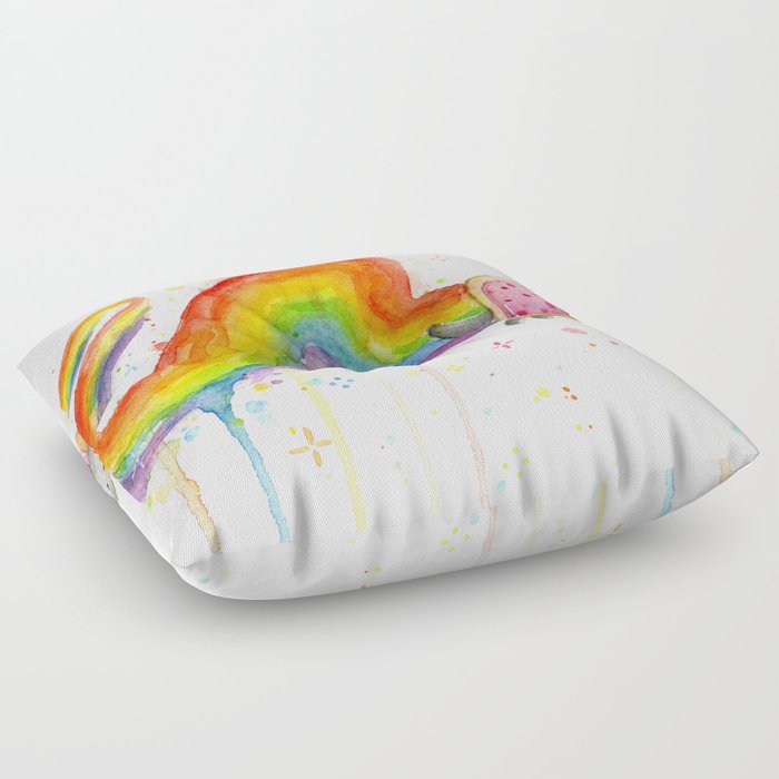 Rainbow Cat in Pop Tart Floor Pillow