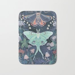 Luna Moth Badematte | Moth, Butterfly, Lunar, Floral, Art, Moon, Night, Luna, Insect, Acrylic 