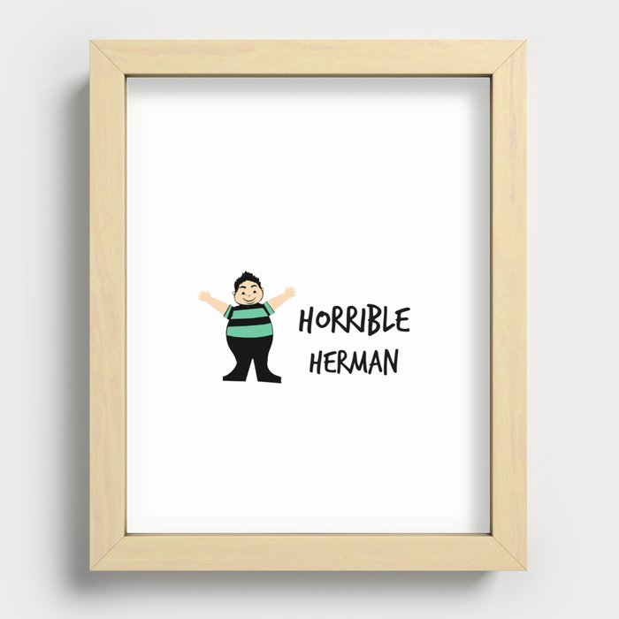 horrible herman logo  Recessed Framed Print