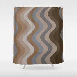 Alternating Ripples Shower Curtain
