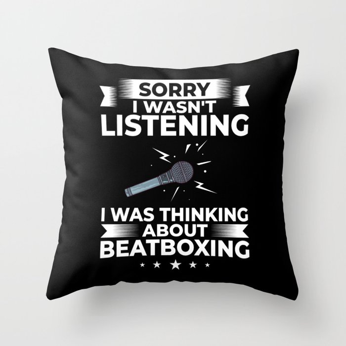 Beatboxing Music Challenge Beat Beatbox Throw Pillow