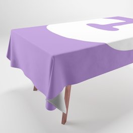 c (White & Lavender Letter) Tablecloth
