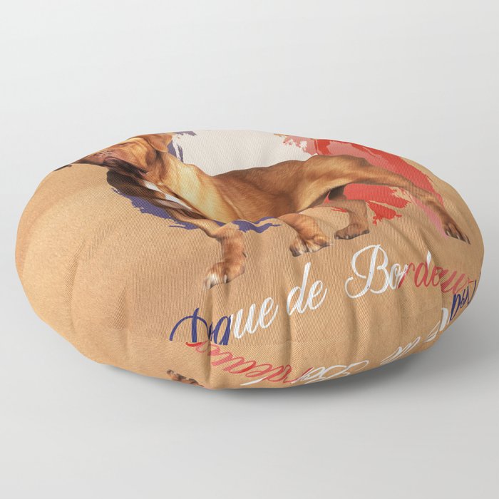 Dogue de Bordeaux Digital Art Floor Pillow