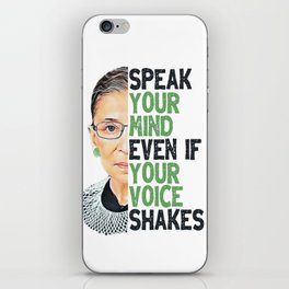 RGB Quote - Speak Your Mind Even if Your Voice Shakes iPhone Skin