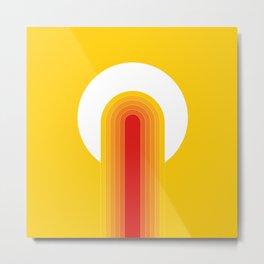 Desert Blaze Metal Print | Graphicdesign, Curated, Desertsunrise, Abstract, Vector, Yellowsunrise, Desertsun, Graphic Design, 70Ssun 