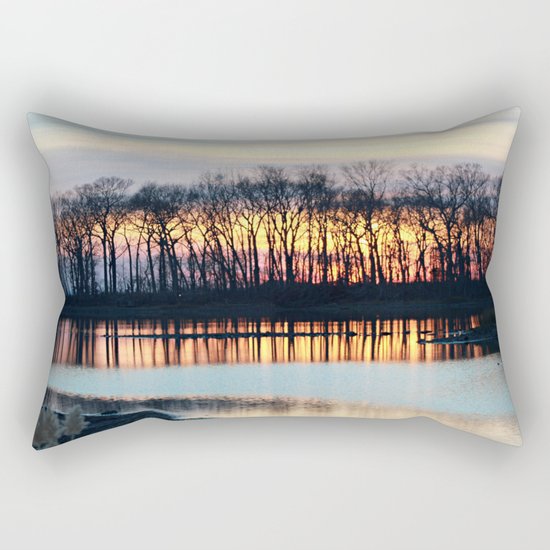 Sunset Reflections Rectangular Pillow
