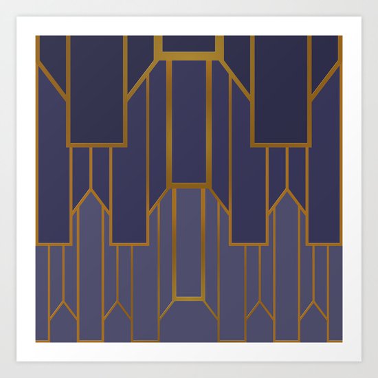ART DECO G3 (abstract artdeco geometric) Art Print