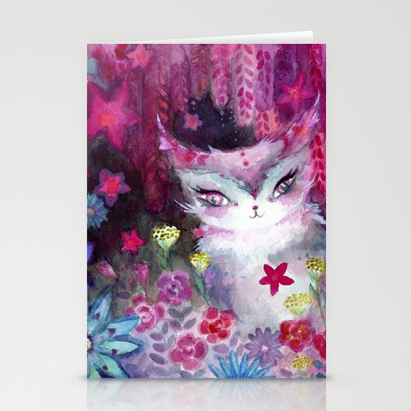 Gala Cat Tending the Garden Stationery Cards
