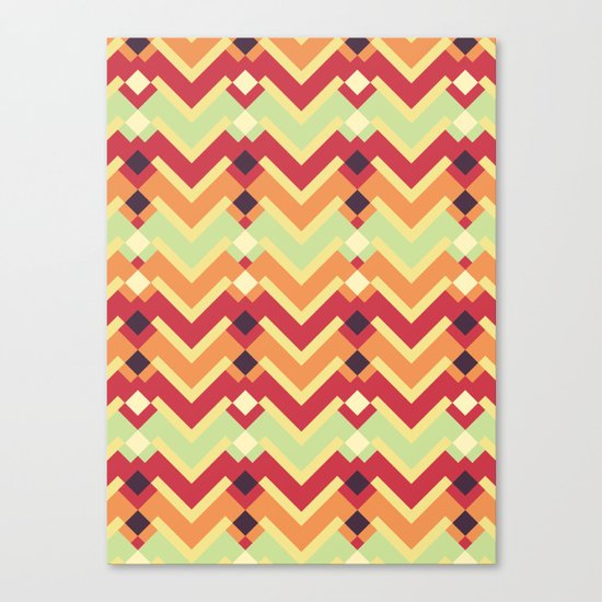 Fractal mountains - salad Canvas Print
