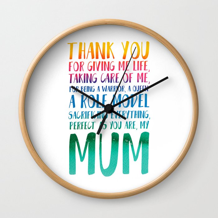 Mum Wall Clock