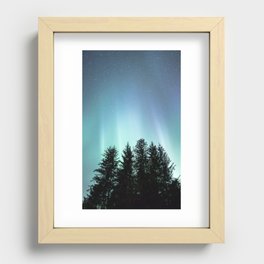 Alaskan Aurora Lights up the Sky Recessed Framed Print