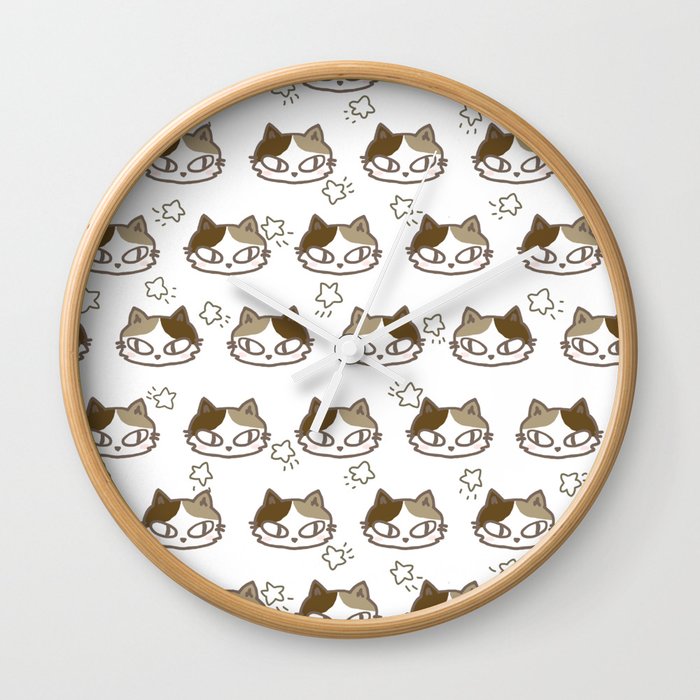 MeowQ White Wall Clock