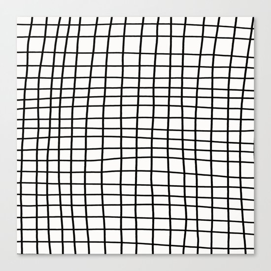 Handdrawn Grid Canvas Print