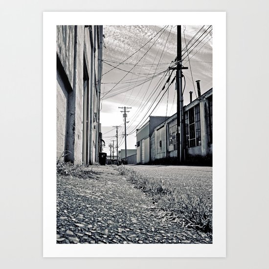 Old urban alley Art Print