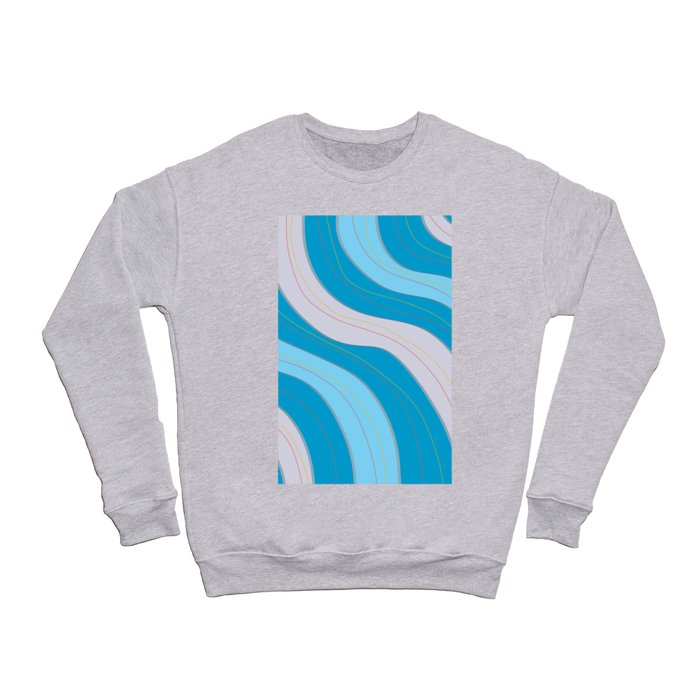 Wave pattern 2 blue Crewneck Sweatshirt