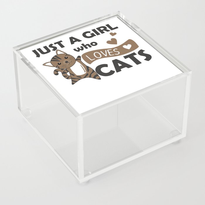 Just a girl who loves Cats Sweet Cat Acrylic Box