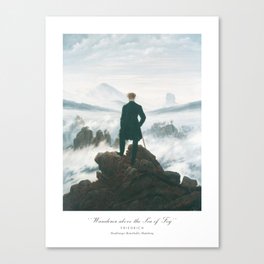 Caspar David Friedrich Wanderer above the Sea of Fog Art Exhibition Canvas Print