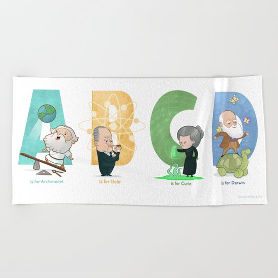 Science ABC Beach Towel