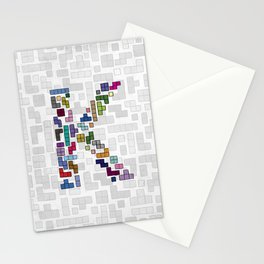 letter k - gaming blocks Stationery Cards