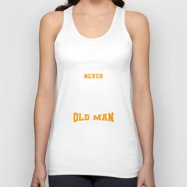 Never Underestimate An Old Man With A Flute Unisex Tank Top