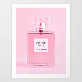 Perfume Bottle Print Pink Perfume Minimalistic Wall Art Fashion Poster Fragrance Scent Modern Decor Art Print