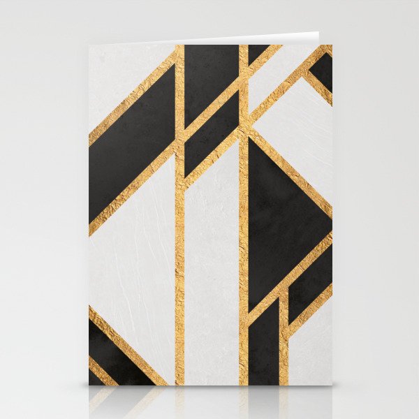 Black and White Luxury Art Deco Stationery Cards