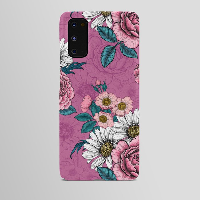 Summer bouquets - pink roses, daisies and wild roses 2 Android Case