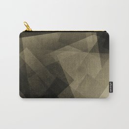 Black and Gold - Digital Geometric Texture Carry-All Pouch
