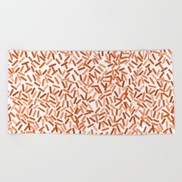 Orange Sprinkles Pattern Beach Towel