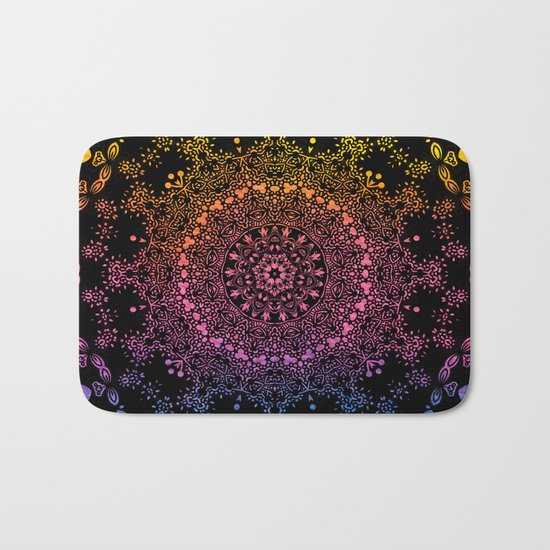 Harlequin Fantasy Mandala Bath Mat
