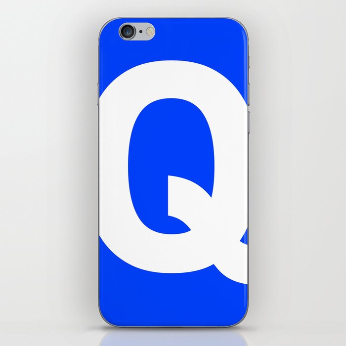 Letter Q (White & Blue) iPhone Skin