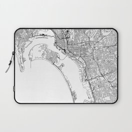 San Diego White Map Laptop Sleeve